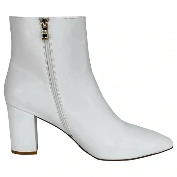 SMASH Shoes Chiku White Faux Leather Womens Ankle Boots Size 11W - Picture 5 of 13